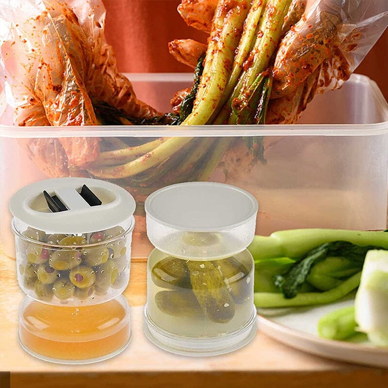 PickleMaster™ | Glasbehälter mit Sieb