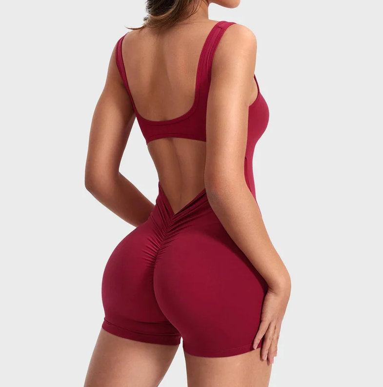 Strahlende Unterstützung™ | Der V-Back Romper mit Eingebautem BH