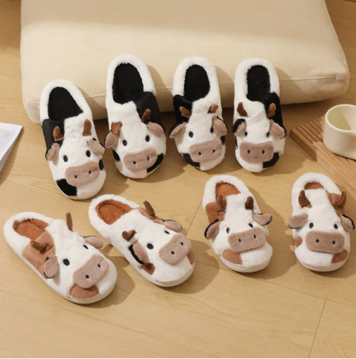 MooMelt™ |Fluffy Cow Hausschuhe