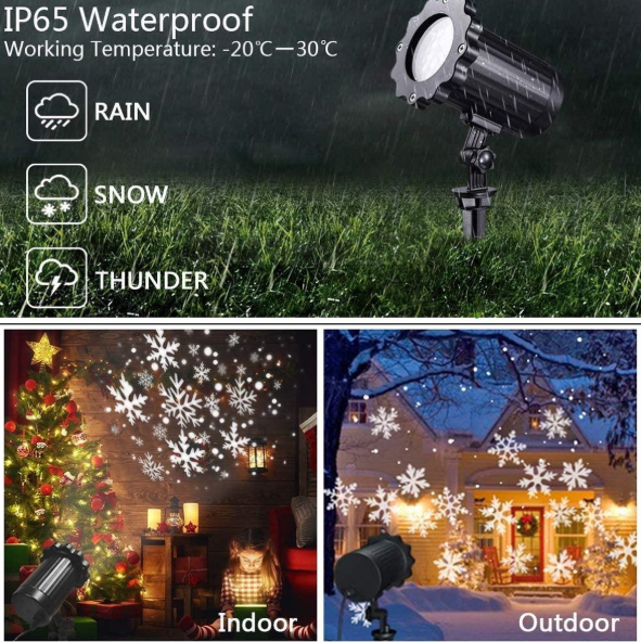 SnowGlow™ | LED Weihnachtsprojektor – Erschaffe Magische Schneeflocken für Jede Feier!