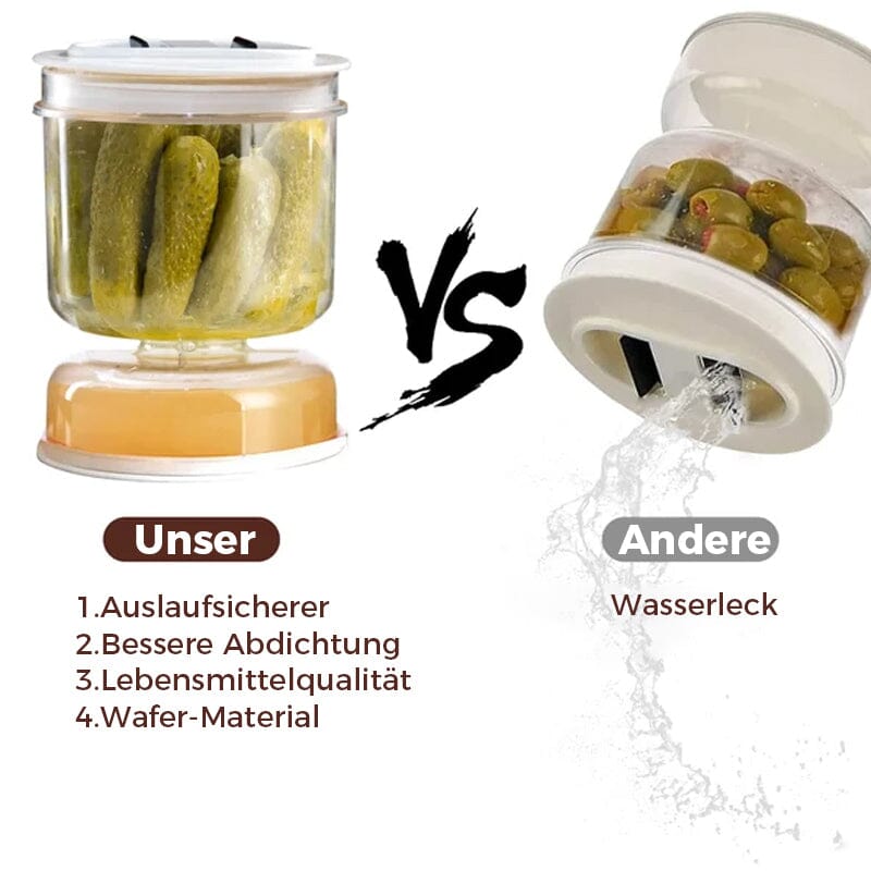 PickleMaster™ | Glasbehälter mit Sieb