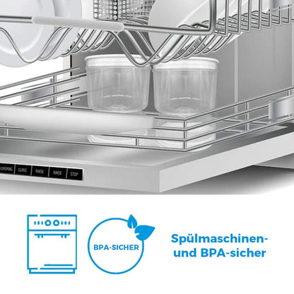 PickleMaster™ | Glasbehälter mit Sieb