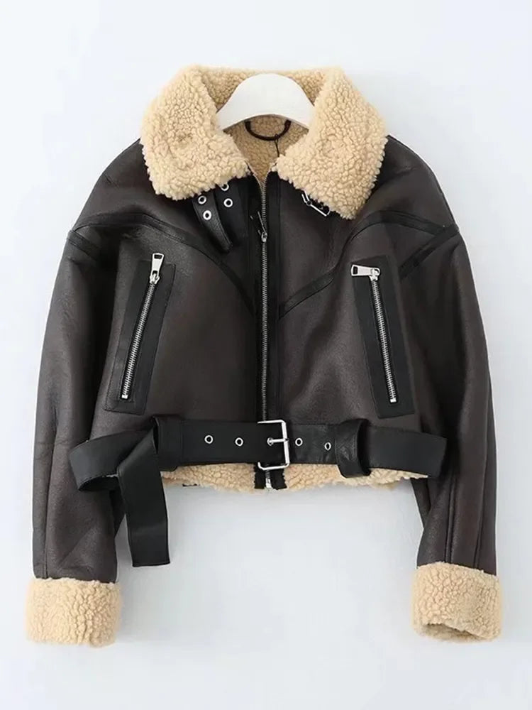 CosyChic™ | Cropped Teddy Lined Jacke