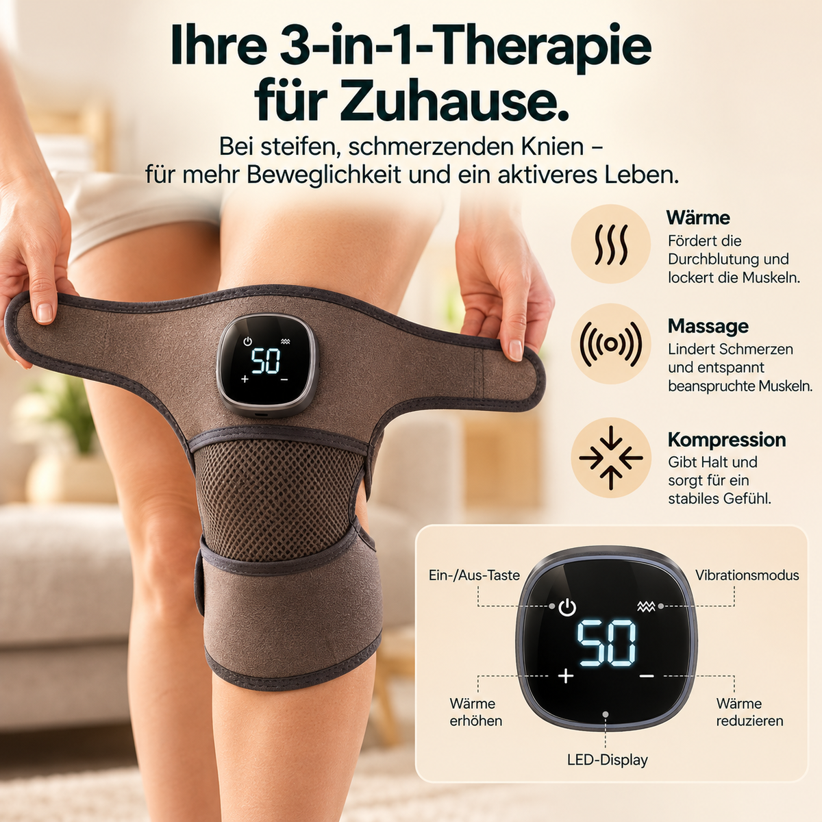Genuvia™ | 3-in-1 Kniemassagegerät