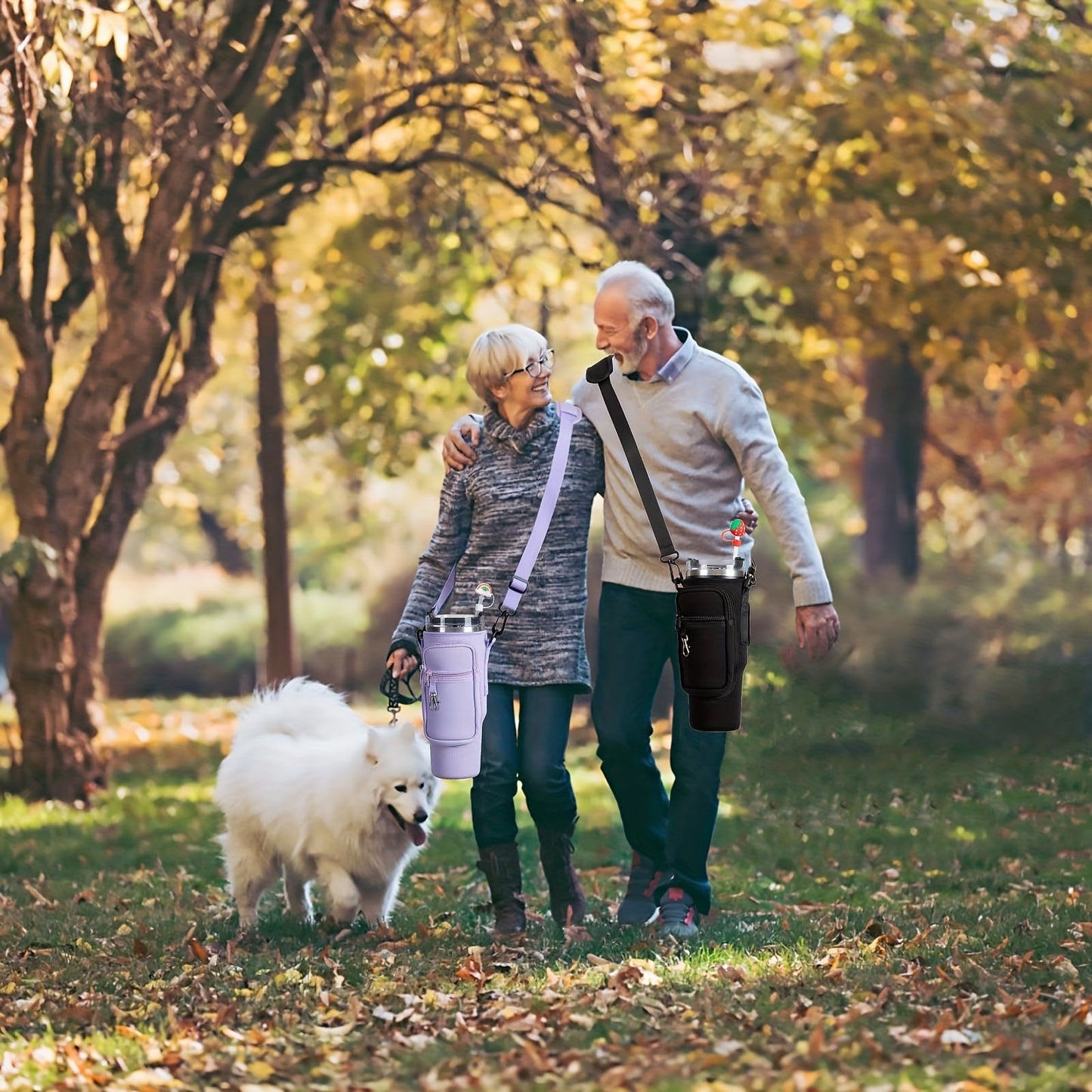 HydroCarrier™ | Wasserflasche Tragetasche mit Handy-Tasche für Stanley Cup 40oz