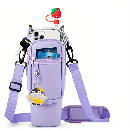 HydroCarrier™ | Wasserflasche Tragetasche mit Handy-Tasche für Stanley Cup 40oz