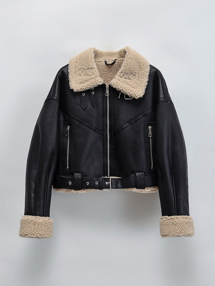 CosyChic™ | Cropped Teddy Lined Jacke