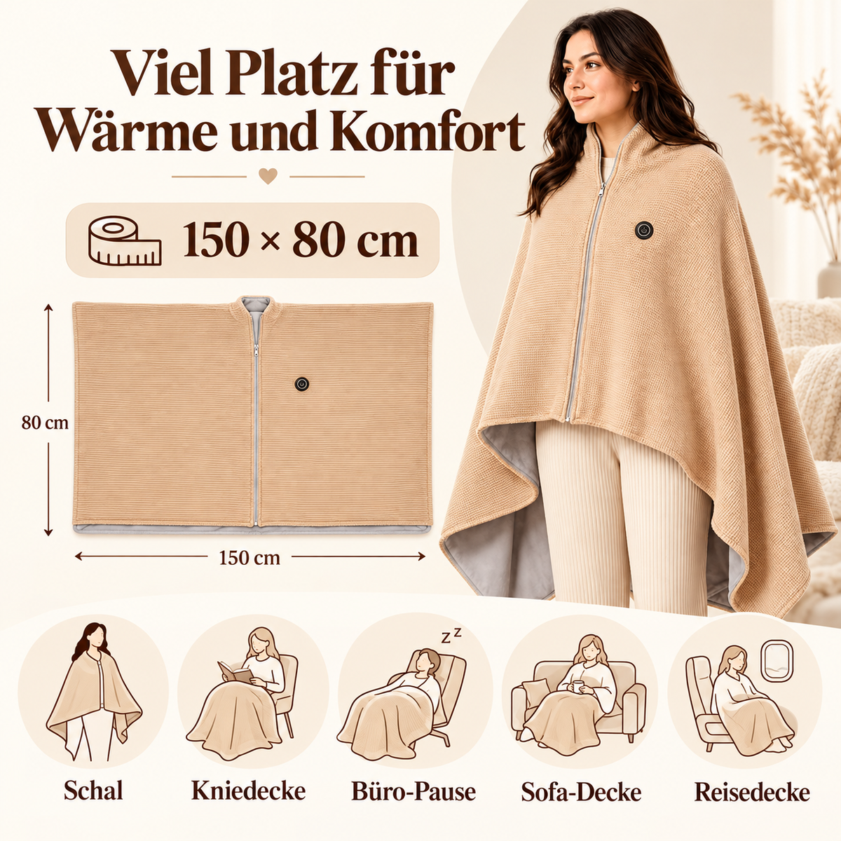 Nordhülle™ | Beheizbarer Wärmeponcho