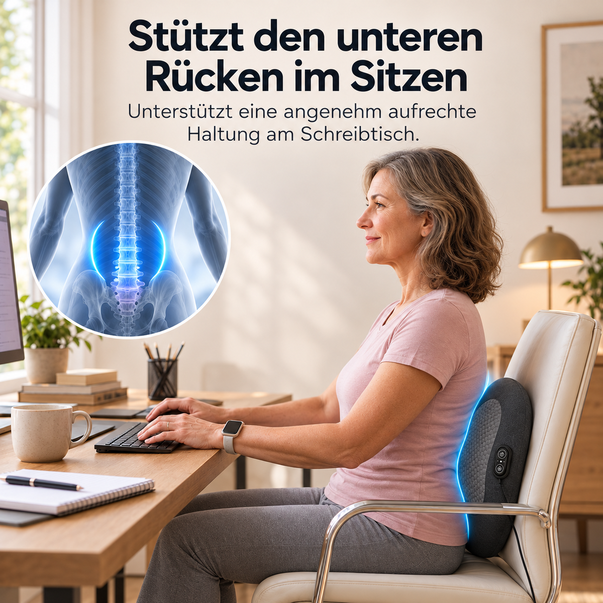 Dehnava™ | Elektrisches Rückenmassagekissen mit Wärme & Vibration