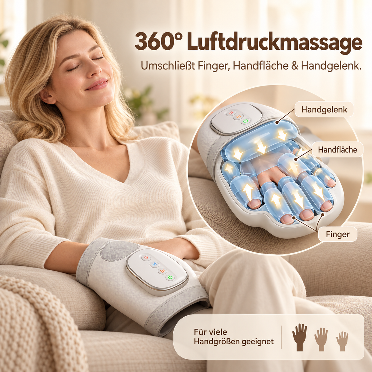 Manuvia™ | Handmassage mit Luftdruck & Wärme