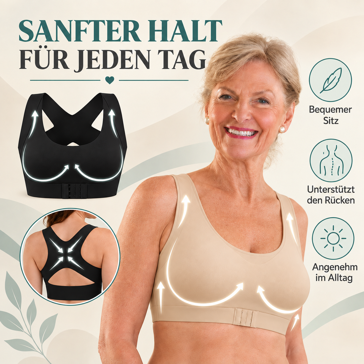 LineaKomfort™ | Bügelloser Cross-Back Komfort-BH