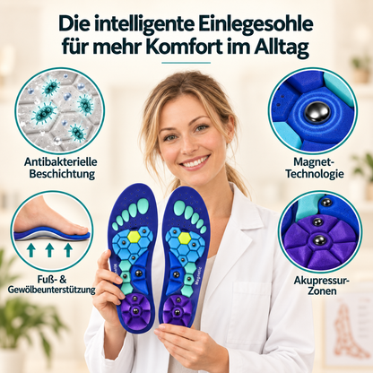 VitalSole™ | Magnetische Akupressur-Einlegesohlen für mehr Komfort auf dem Weg zum Wunschgewicht
