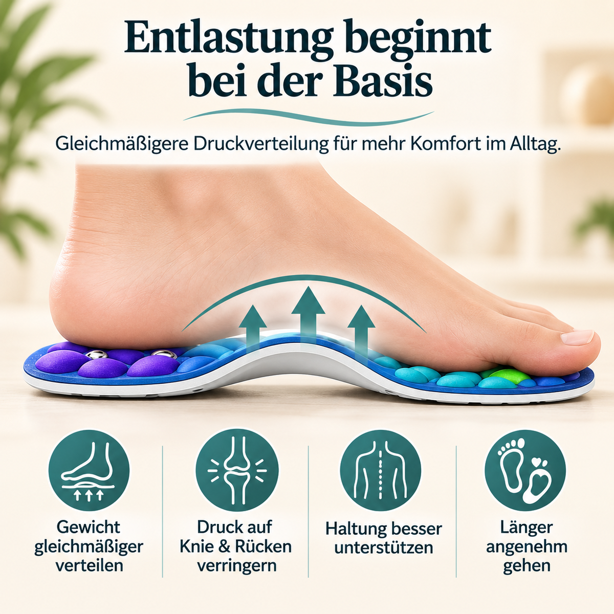 VitalSole™ | Magnetische Akupressur-Einlegesohlen für mehr Komfort auf dem Weg zum Wunschgewicht