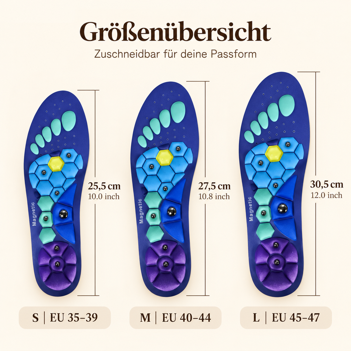VitalSole™ | Magnetische Akupressur-Einlegesohlen für mehr Komfort auf dem Weg zum Wunschgewicht