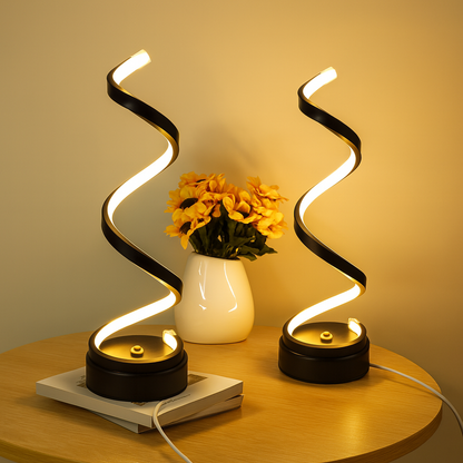 LumiSpiral™ | Moderne LED Tischlampe – Augenschonende Spiralbeleuchtung