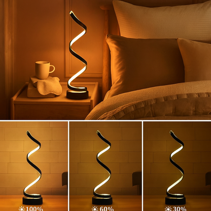 LumiSpiral™ | Moderne LED Tischlampe – Augenschonende Spiralbeleuchtung