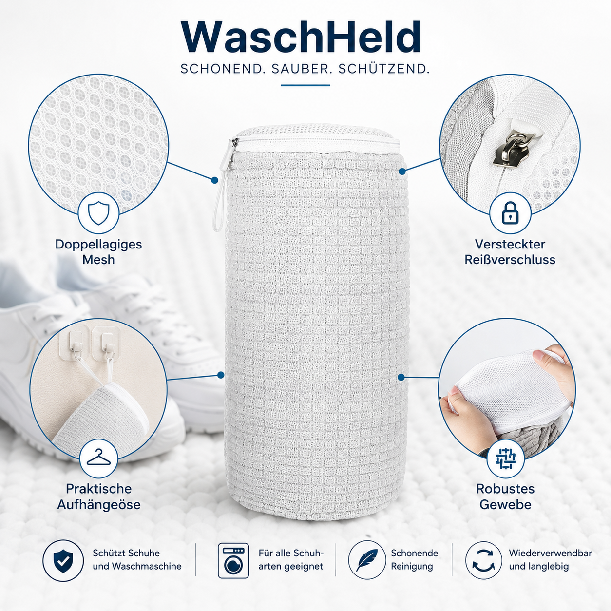 WaschHeld™ | Der Schuhwaschbeutel