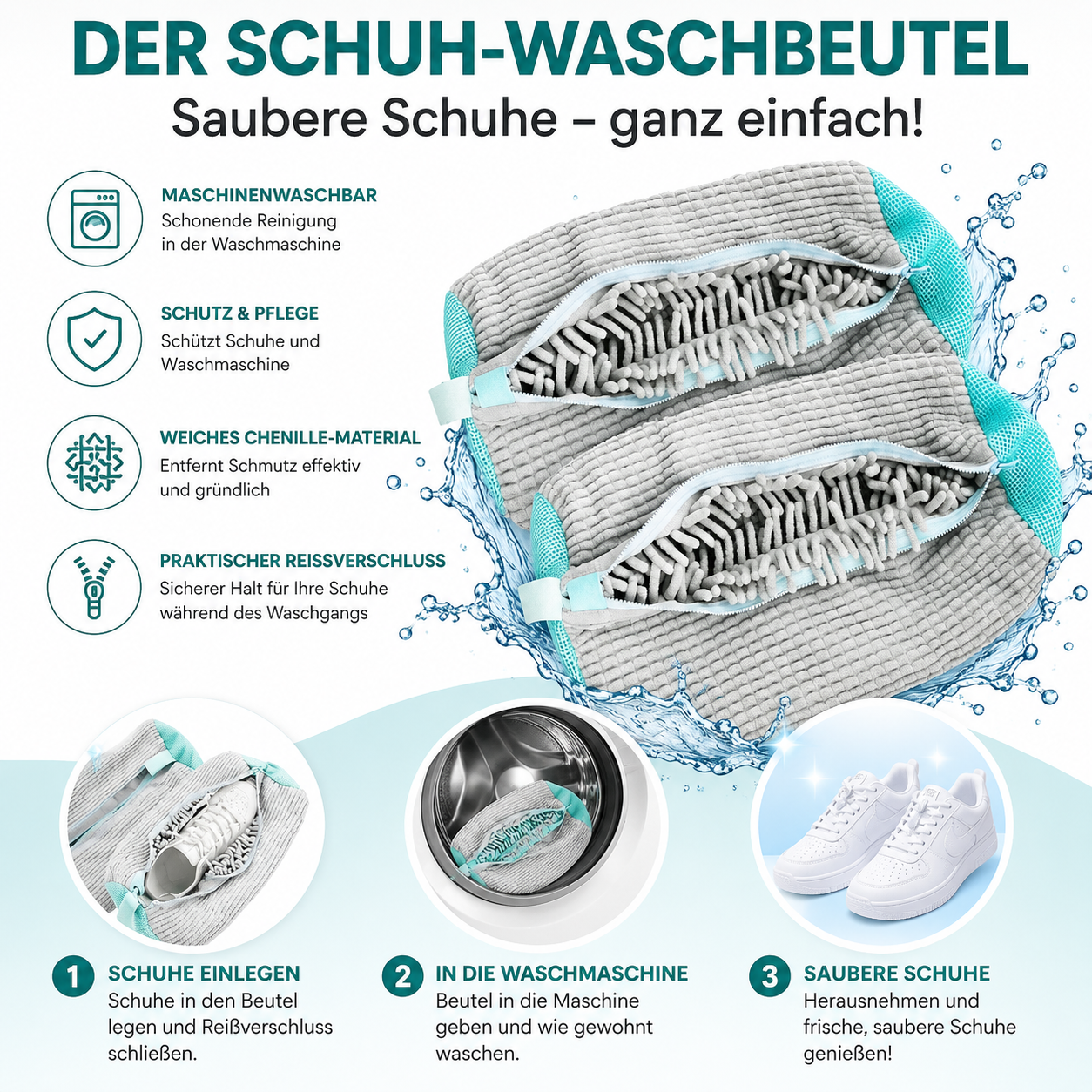 WaschHeld™ | Der Schuhwaschbeutel