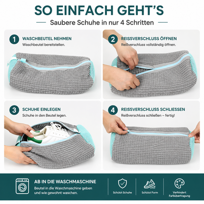 WaschHeld™ | Der Schuhwaschbeutel