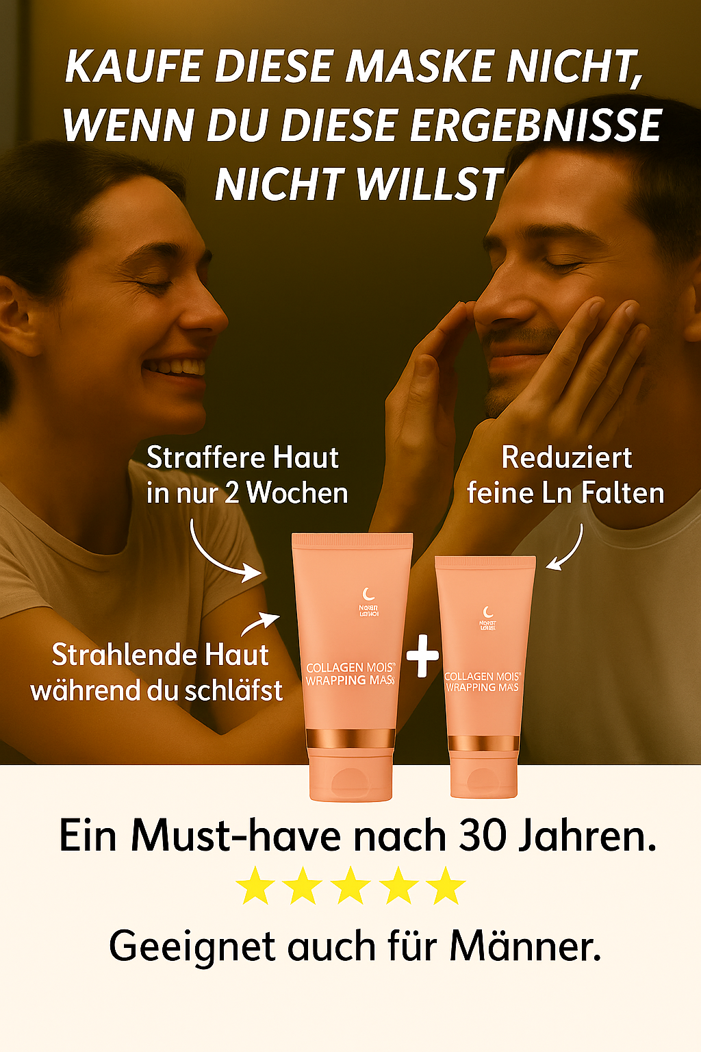 1+1 GRATIS! Collagen Nachtmaske™ – repariere und verjünge deine Haut