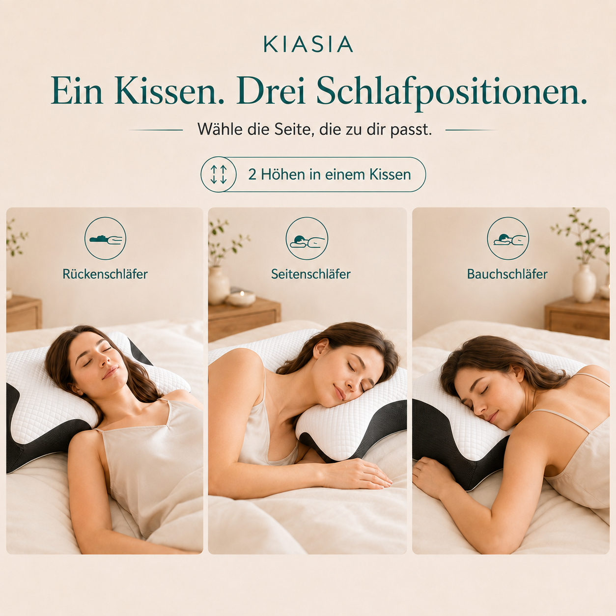 Restora™ | 3-in-1 Komfortkissen für jede Schlafposition
