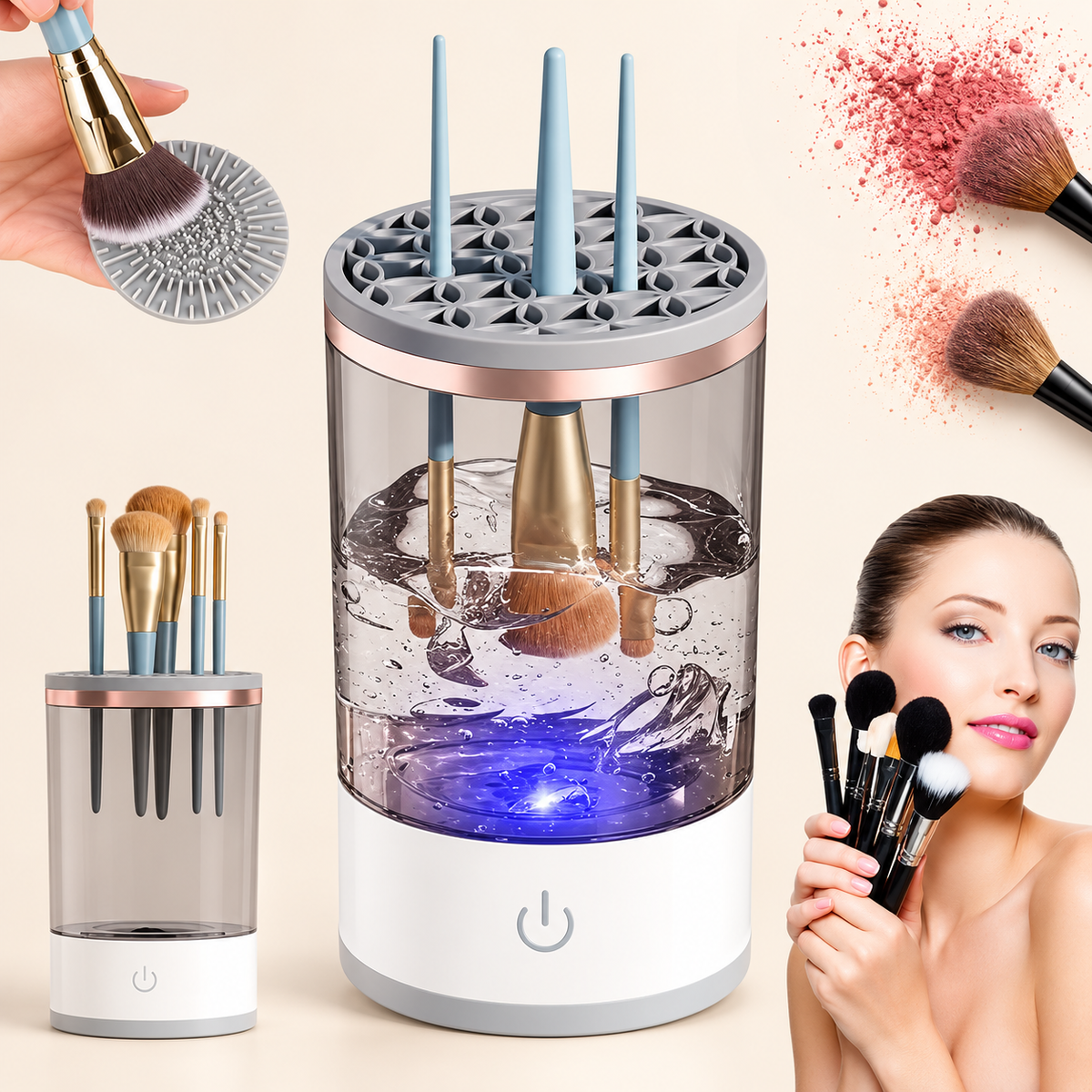 PinselSauber™ Pro | Elektrischer Make-up-Pinselreiniger