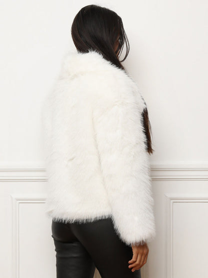 LuxiFur™ | Oversized Revers Fellmantel – Winterwärme & Stil