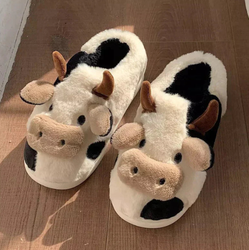 MooMelt™ |Fluffy Cow Hausschuhe