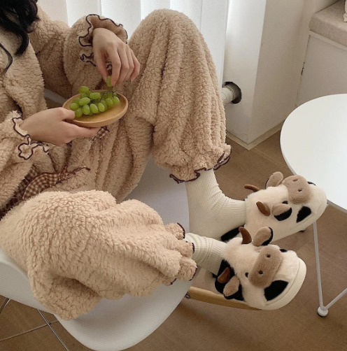 MooMelt™ |Fluffy Cow Hausschuhe
