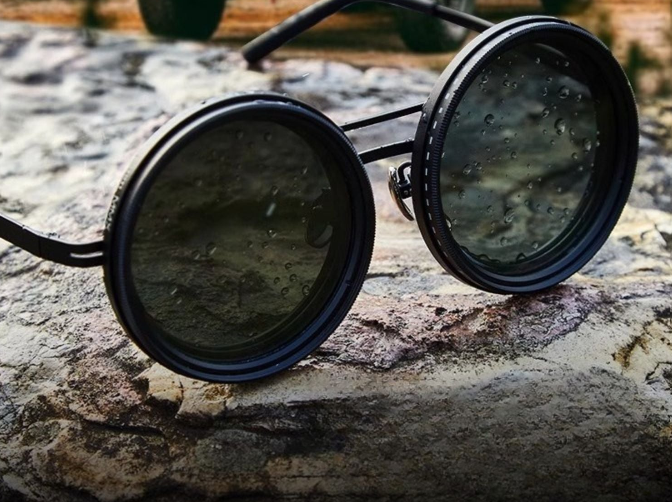 SunGuard™ ND9 |Handgefertigte Sonnenbrille mit verstellbarem Lichtschutz & UV-Schutz