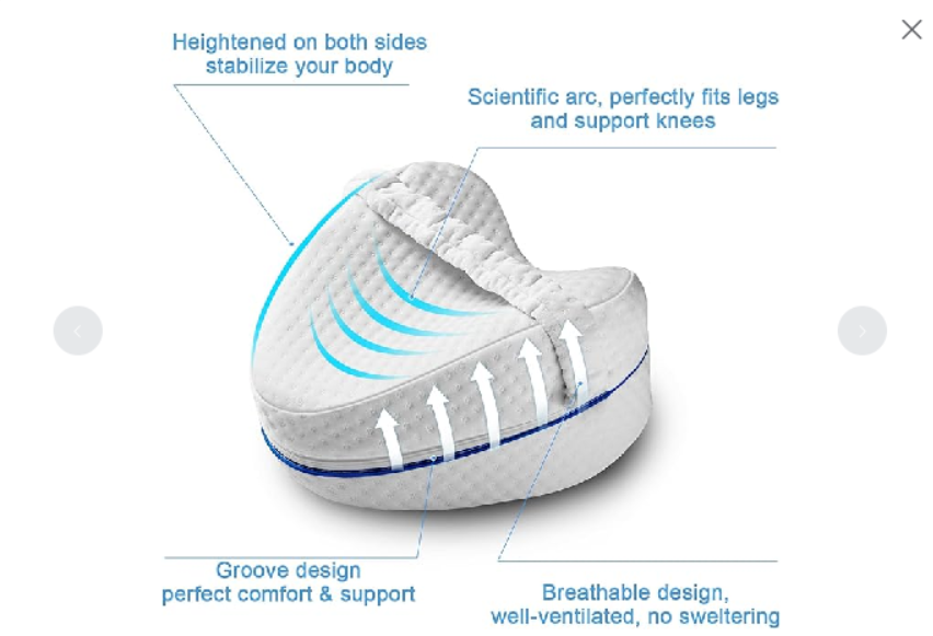 KomfortRuhe™ | Beinpolster, Memory-Schaum Kissen für Ultimativen Schlafkomfort