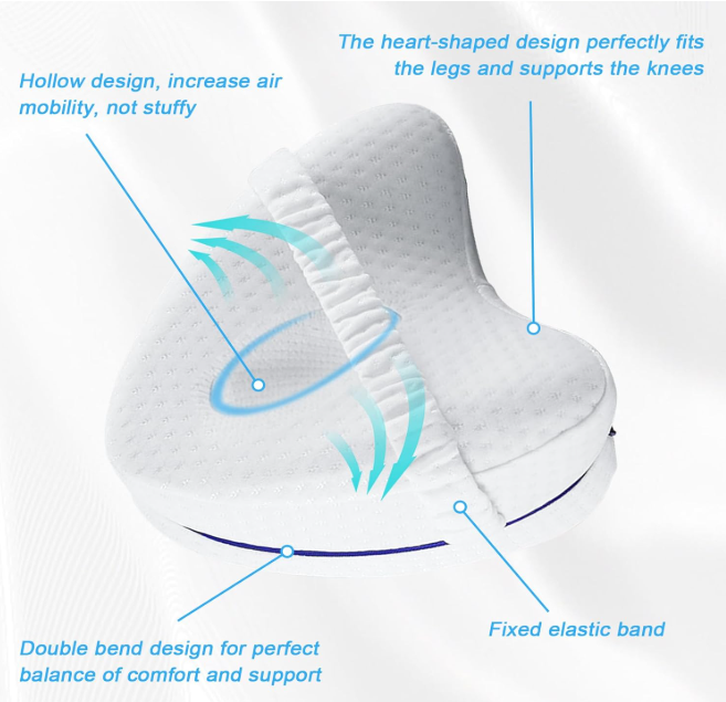 KomfortRuhe™ | Beinpolster, Memory-Schaum Kissen für Ultimativen Schlafkomfort