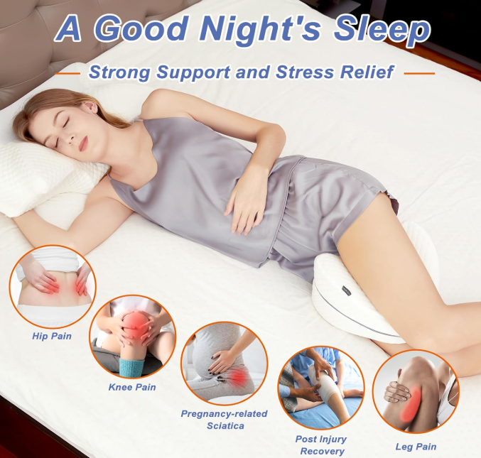 KomfortRuhe™ | Beinpolster, Memory-Schaum Kissen für Ultimativen Schlafkomfort