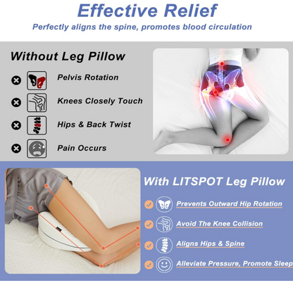 KomfortRuhe™ | Beinpolster, Memory-Schaum Kissen für Ultimativen Schlafkomfort