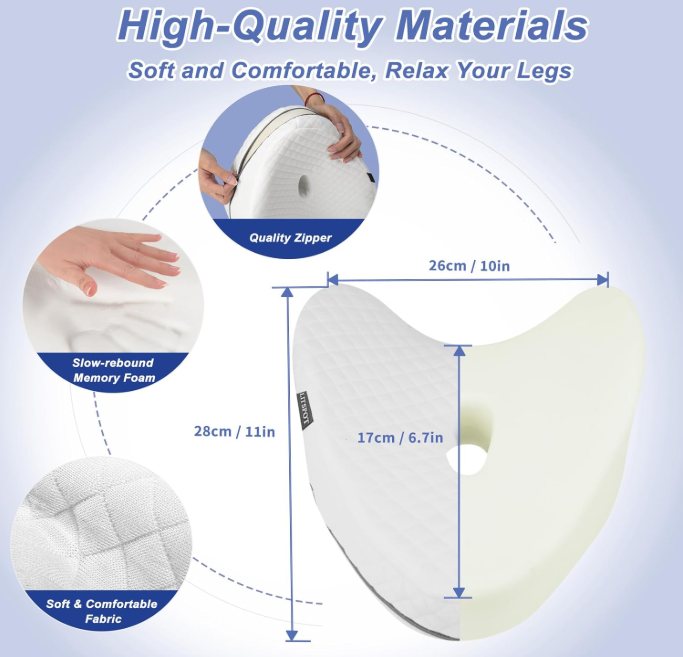 KomfortRuhe™ | Beinpolster, Memory-Schaum Kissen für Ultimativen Schlafkomfort