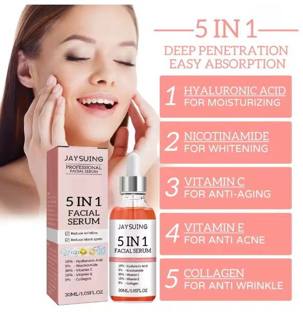 1+1 GRATIS! 5 in 1 Boost™ | Gesichtsserum mit Hyaluronsäure und Vitamin E
