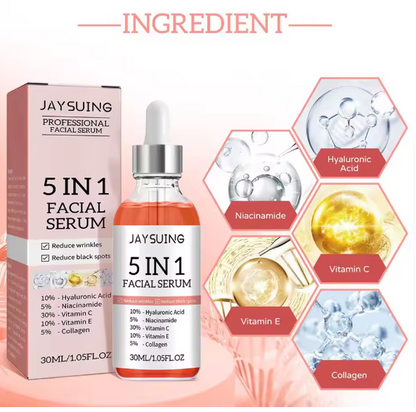 1+1 GRATIS! 5 in 1 Boost™ | Gesichtsserum mit Hyaluronsäure und Vitamin E