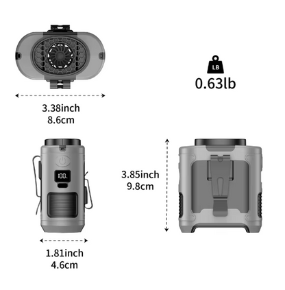 CoolCharge™ | Powerbank 10.000mAh Schnellladung Mit Ventilator und LED-Taschenlampe