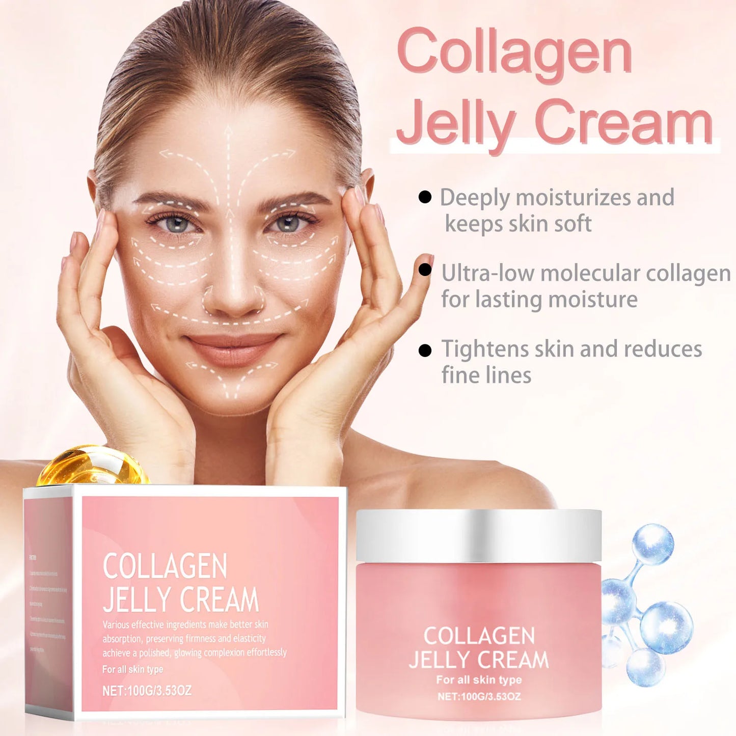 1+1 GRATIS! Collagen Jelly Cream™ | Anti-Aging, Feuchtigkeitsspendende & Straffende Hautpflege
