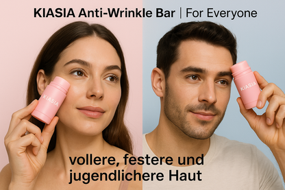 Een man en vrouw die beiden de KIASIA Anti-Wrinkle Bar gebruiken