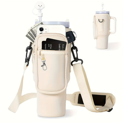 HydroCarrier™ | Wasserflasche Tragetasche mit Handy-Tasche für Stanley Cup 40oz