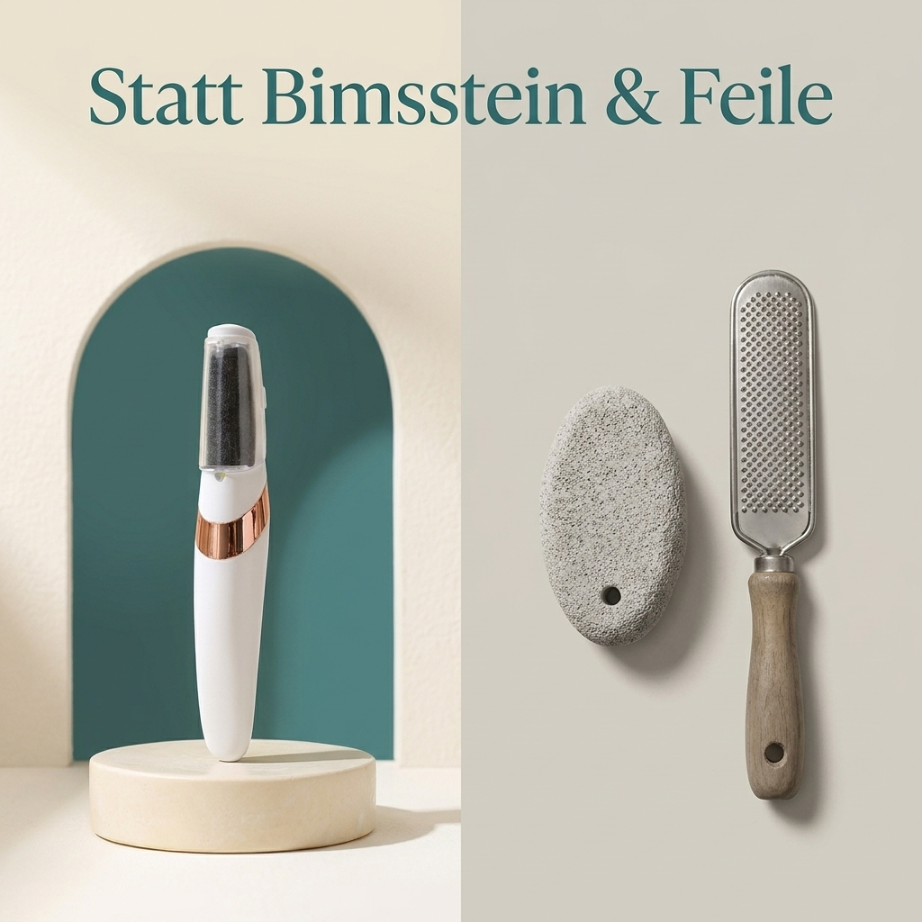 SamtGlatt™ statt Bimsstein und Fußfeile