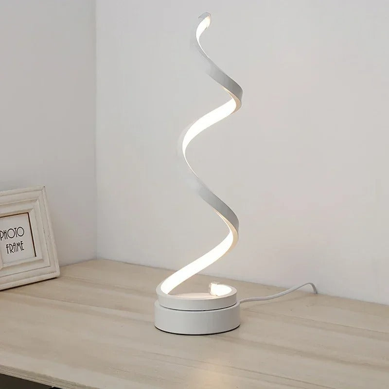 LumiSpiral™ | Moderne LED Tischlampe – Augenschonende Spiralbeleuchtung