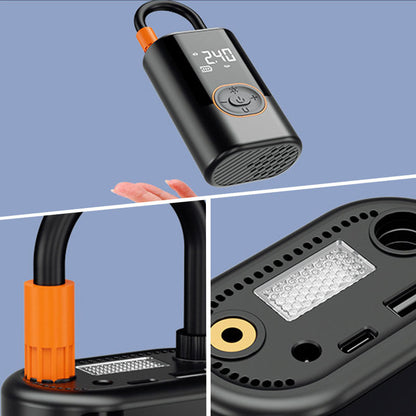 PowerInflate™ | Multifunktionaler tragbarer Auto-Reifenaufbläser mit Licht🎁